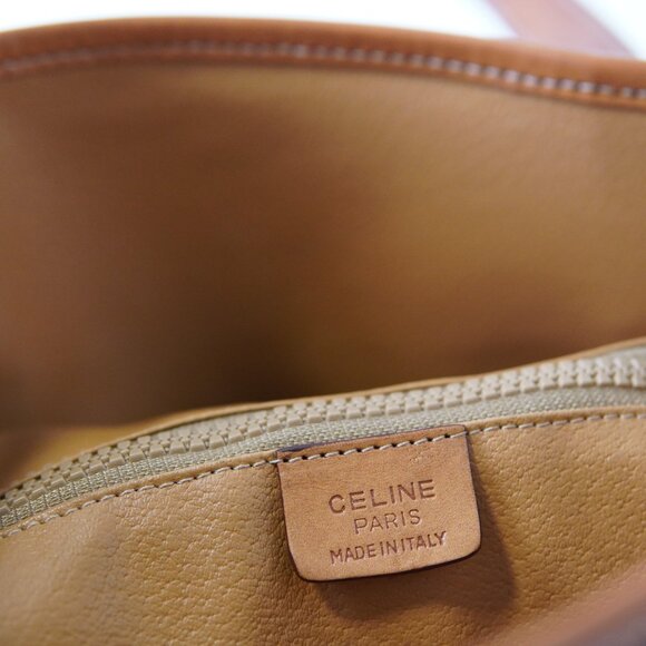 CELINE Macadam Tote Bag – Vintage Bucket Style Brown | Coated Canvas and Leather - Picture 9 of 10